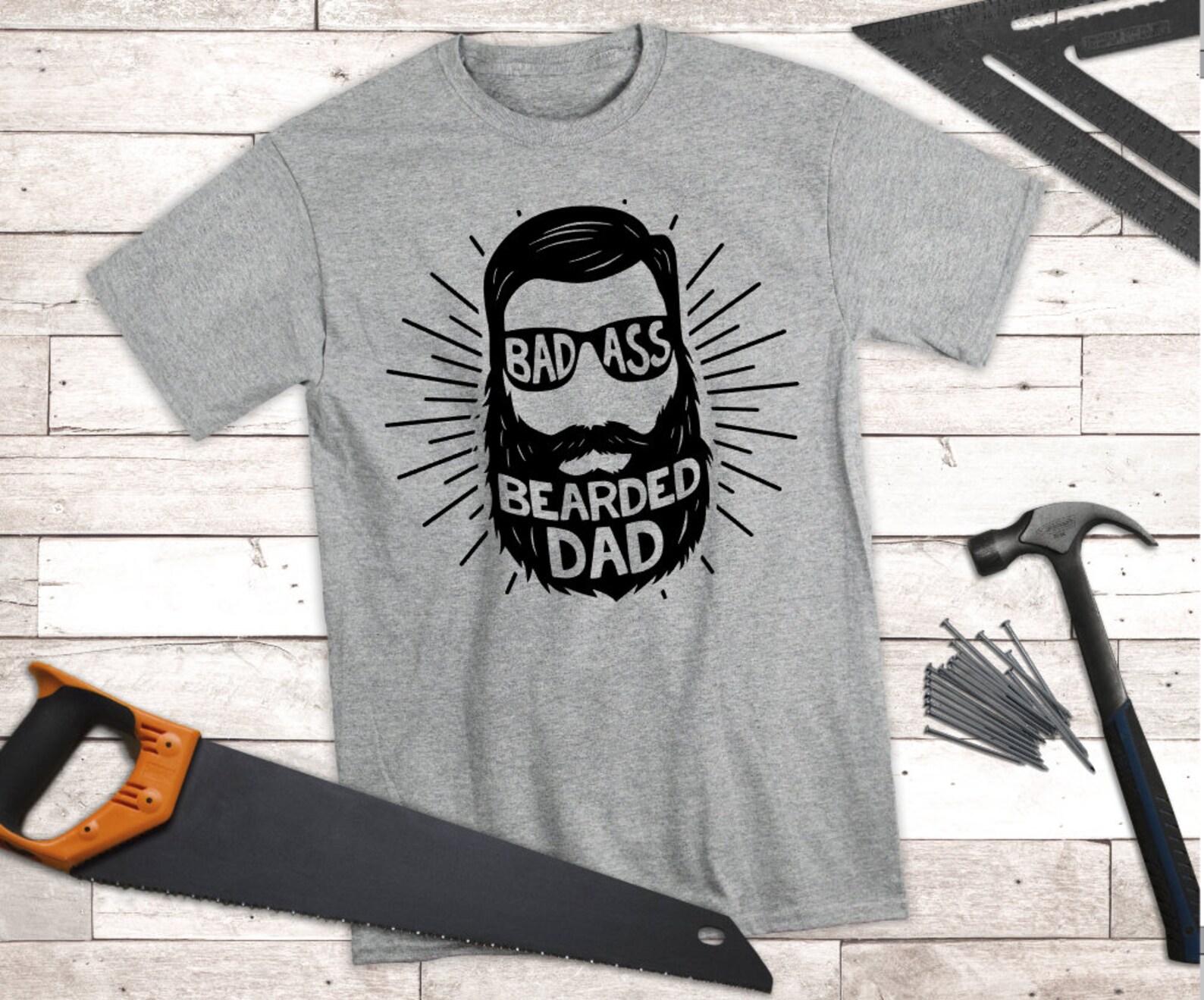 BEARDED DAD Dads With Beards Fathers Day Shirt - Etsy