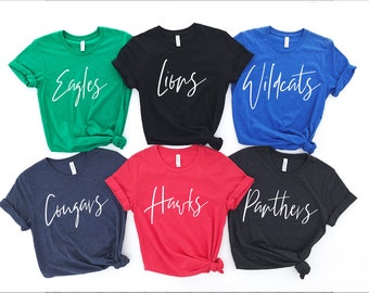 Personalized Team Mascot Shirt, Custom Team Shirt, School Shirt, Football Shirt