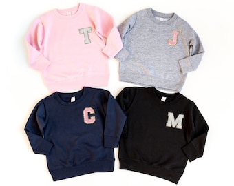 Chenille Letter Sweatshirts for Kids