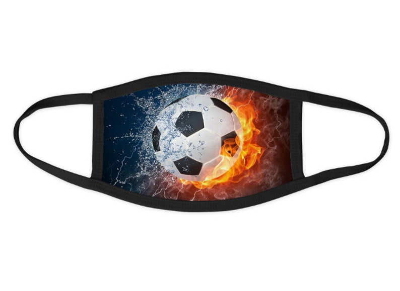 Soccer Mask Soccer Ball Face Cover Boys Face Mask Mens Face Etsy