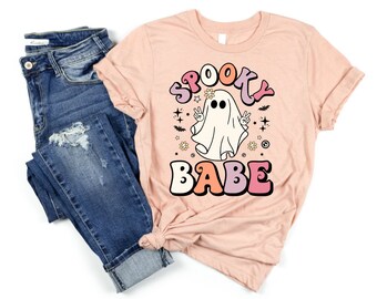 Spooky Vibes, Womens Halloween Shirt, Ghost Shirt, Spooky Vibes, Spooky Ghost Shirt