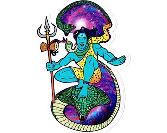 Surfing Shiva sticker