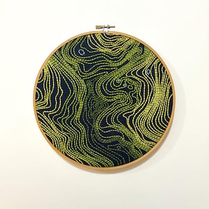 Carte topographique brodée Pasayten Wilderness in North Cascades National Park de 20 cm (20 cm)