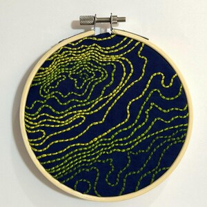 Stawamus Chief in Squamish British Columbia - Embroidered Topographic Map