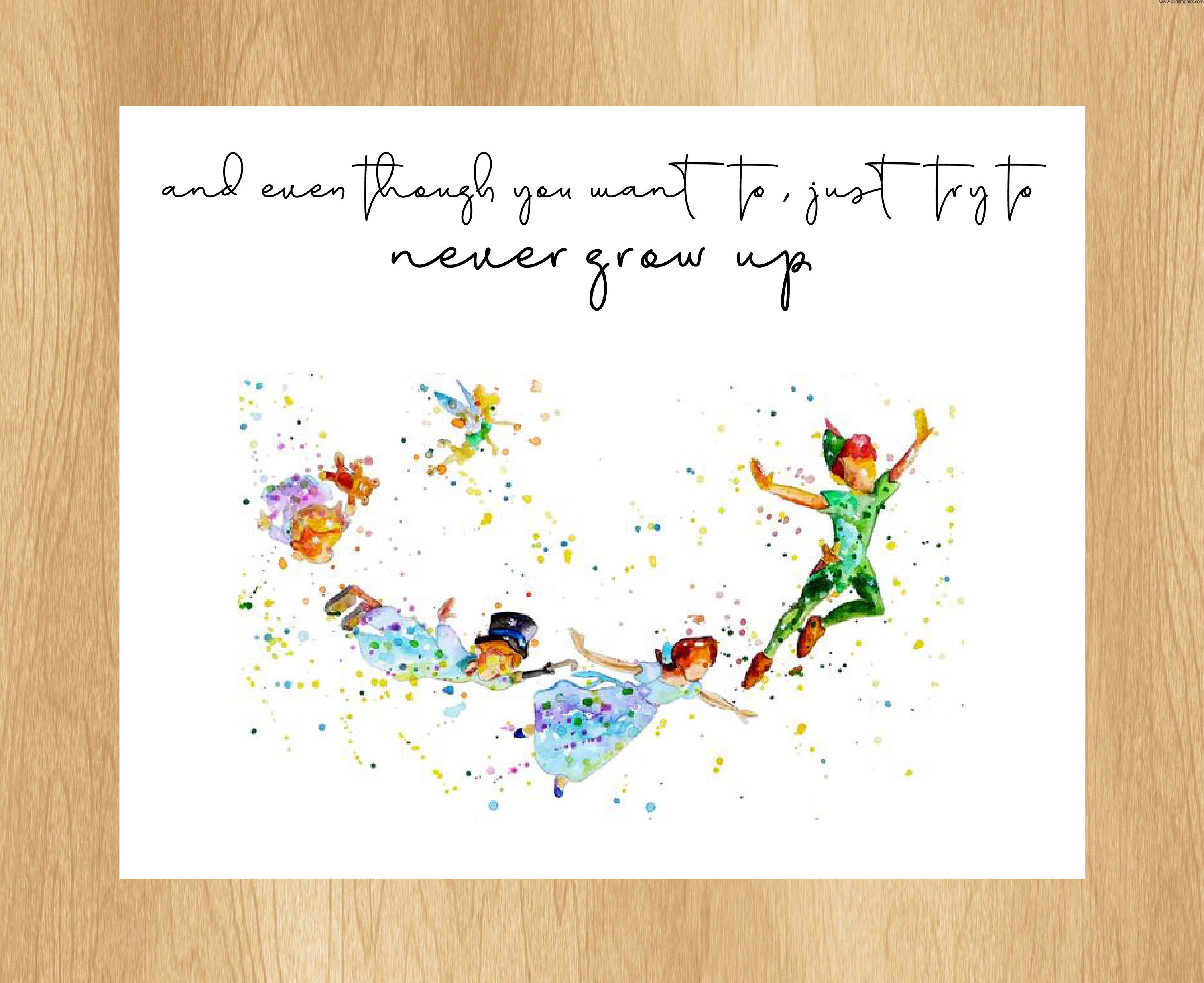 Peter Pan citaten Peter Peter Pan Aquarel Peter Pan Etsy