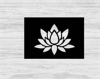 Plantilla de flor de loto para manualidades, blanqueamiento y pintura.