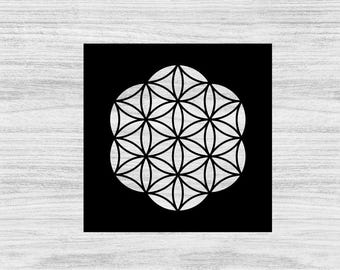 Plantilla de Mylar de geometría sagrada de la Flor de la Vida para manualidades