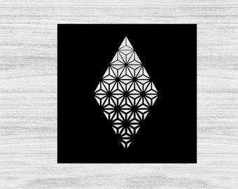 Plantilla de plástico Mylar con patrón geométrico de diamantes para manualidades, blanqueamiento, pintura, pintura en aerosol y aerógrafo.