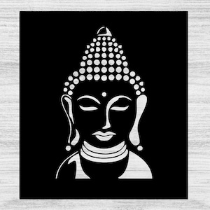 Buddha Head Mylar Plastic Stencil for Crafts/ Bleaching/ Painting/ Spraypainting / Airbrush