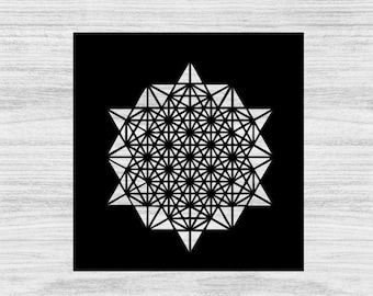 Plantilla de plástico Mylar de geometría sagrada Sri Yantra para manualidades, blanqueamiento, pintura, pintura en aerosol y aerógrafo.