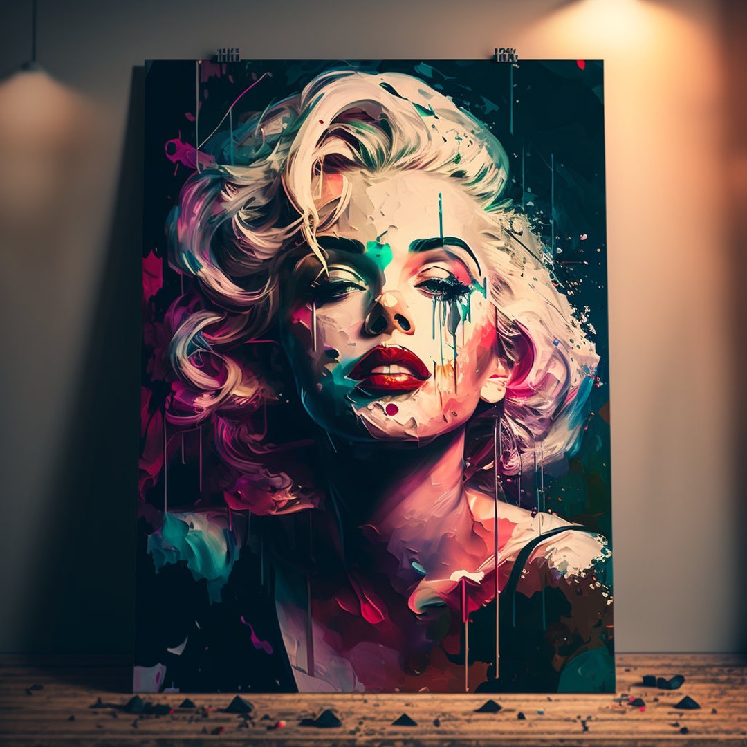 Marilyn Monroe Abstract Digital Art - Etsy