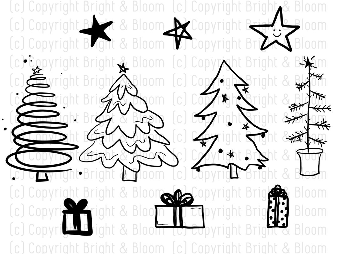 Cute Christmas Trees SVG File , Christmas Digital Download, Vector Cut ...