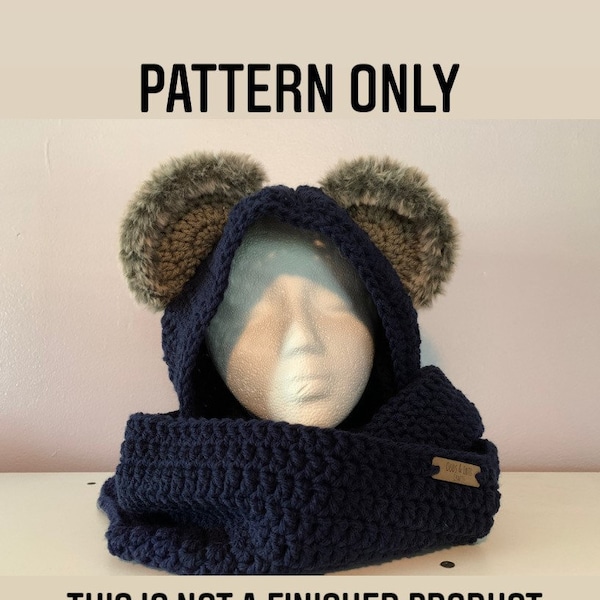 Ewok Inspired Hooded Cowl- PATTERN ONLY
