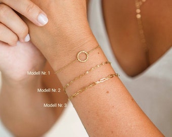 Delicate bracelet-stacking bracelet-simple-minimalistic-filigree-geometric-stainless steel-gold-plated-gold-rose