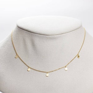 Delicate plate necklace-simple-minimalistic-925 silver-rose gold-gold-plated