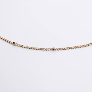 Zarte Kugel Halskette-schlicht-minimal-Brautschmuck-Basic-Edelstahl-Silber-Gold-Rosegold-Perlenkette-Satellitenkette-Satelliten Halskette Bild 5