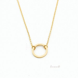 Collana delicata - filigrana - semplice - cerchio - acciaio inossidabile - argento - oro - oro rosa - placcata oro - minimalista - geometrica Gold