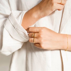 Zartes Armband-filigran-Kugelarmband-Stapelarmband-puristisch-schlicht-minimalistisch-925er Silber-vergoldet-Satellitenarmband-Kugelarmband zdjęcie 2