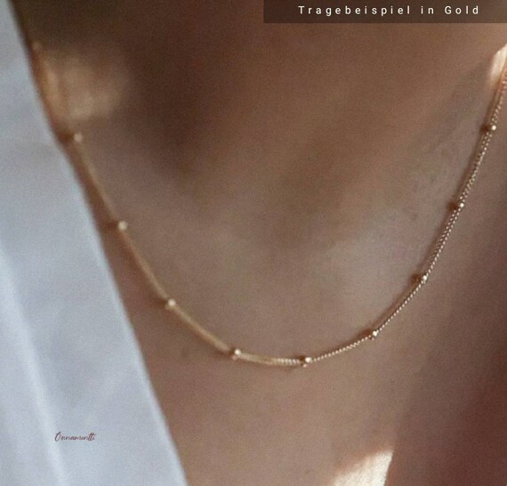 Delicate Ball Necklace Simple Minimal 
