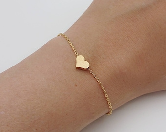 Bangle Bracelet Gift Idea Best Friend Heart Friendship Bracelet Stainless Steel Silver Gold Rose Gold Customizable