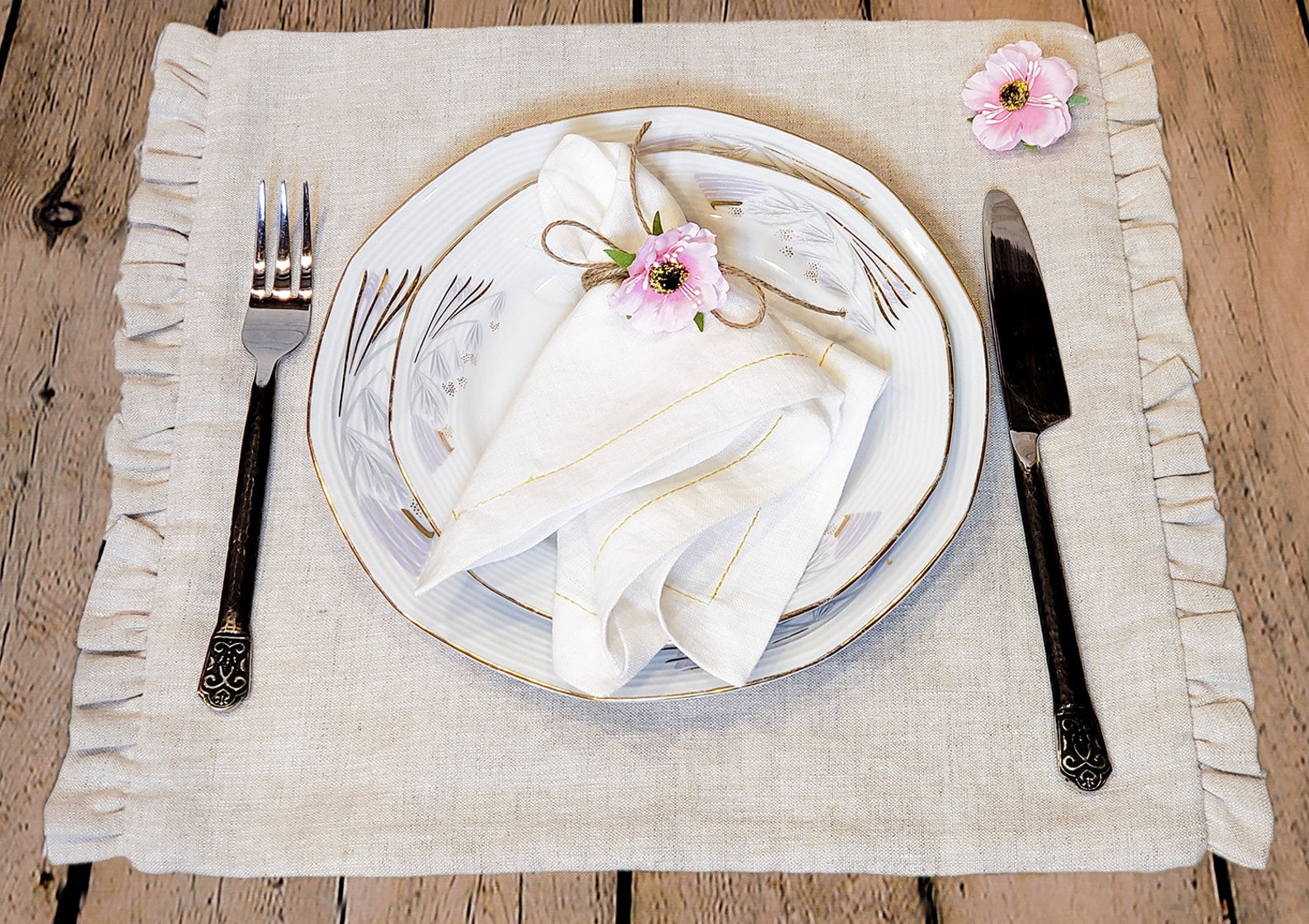 Linen Placemats Table Placemats Linen Placemats with Etsy