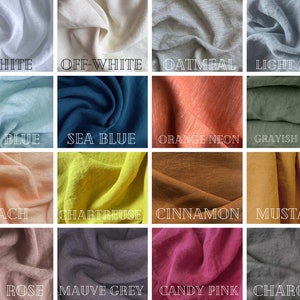 Puede incluir: Una colecci&oacute;n de 16 muestras de tela en varios colores, incluyendo blanco, blanco roto, avena, gris claro, azul cielo, azul marino, naranja ne&oacute;n, verde gris&aacute;ceo, melocot&oacute;n, chartreuse, canela, mostaza, rosa ceniza, gris malva, rosa chicle y carb&oacute;n.