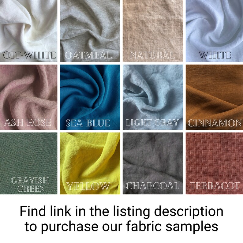 Linen Curtains with Bow Ties, Custom Curtains Natural Linen, White Linen Curtains, Semi-Sheer Curtains Home Decor, Extra-long Linen Curtains image 7