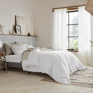 Linen Duvet Cover Linen Bedding, Duvet Cover Queen, Duvet Cover King, Toddler Bedding Birthday Gift, Bedroom Decor Crib Bedding Washed Linen White