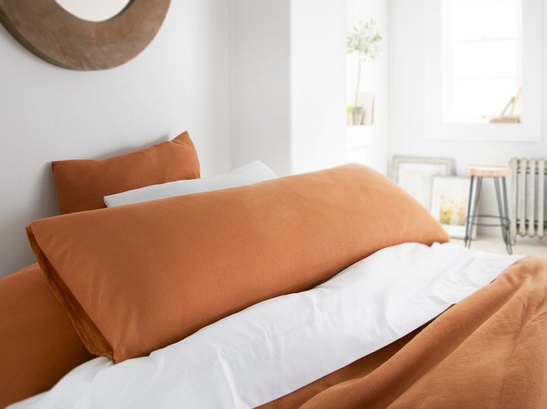 Linen Body Pillow Cover Green Pillow Cover Linen Pillowcase Etsy