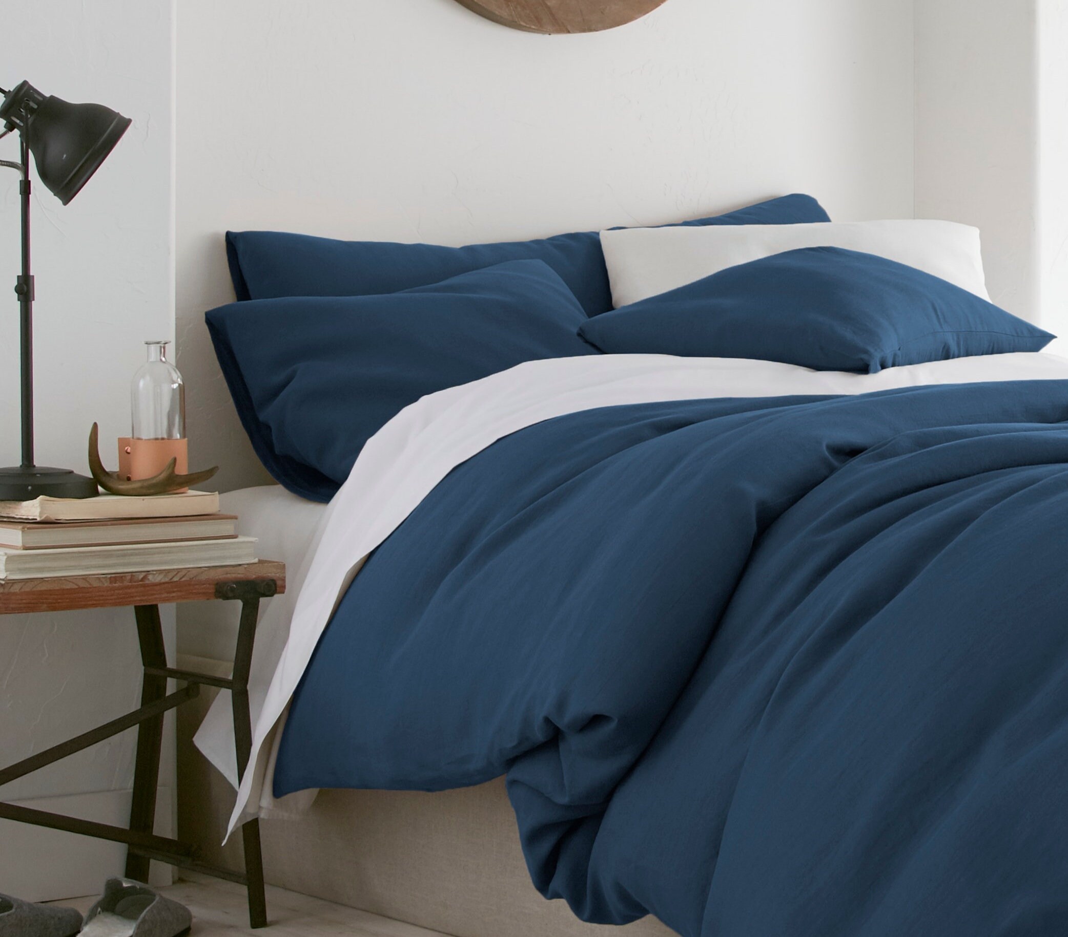 Blue Linen Duvet Cover Queen Linen Bedding Duvet Cover Etsy