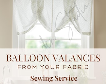 Custom Balloon Valance Sewing Service | Pleated Window Shade, COM