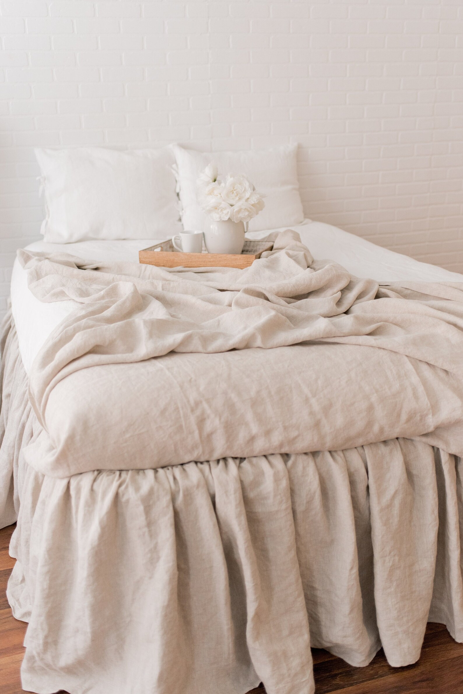 Linen Flat Bed Sheet White Mustard Blue Oatmeal Linen Etsy