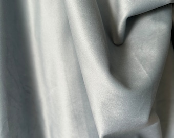 Light Blue Velvet Fabric - Upholstery, Curtains, Crafts - Soft Velour Material, By Yard