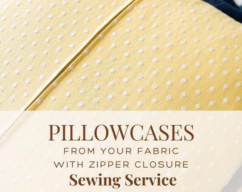 Custom Pillow Covers from Your Fabric with Zipper Closure.