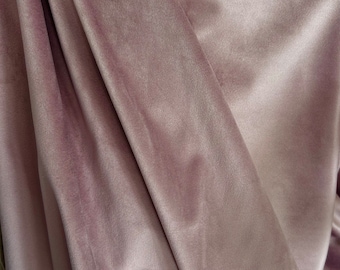 Grayish Pink Velvet Fabric, 110" Wide, Upholstery & Decor, Fabric by Yard