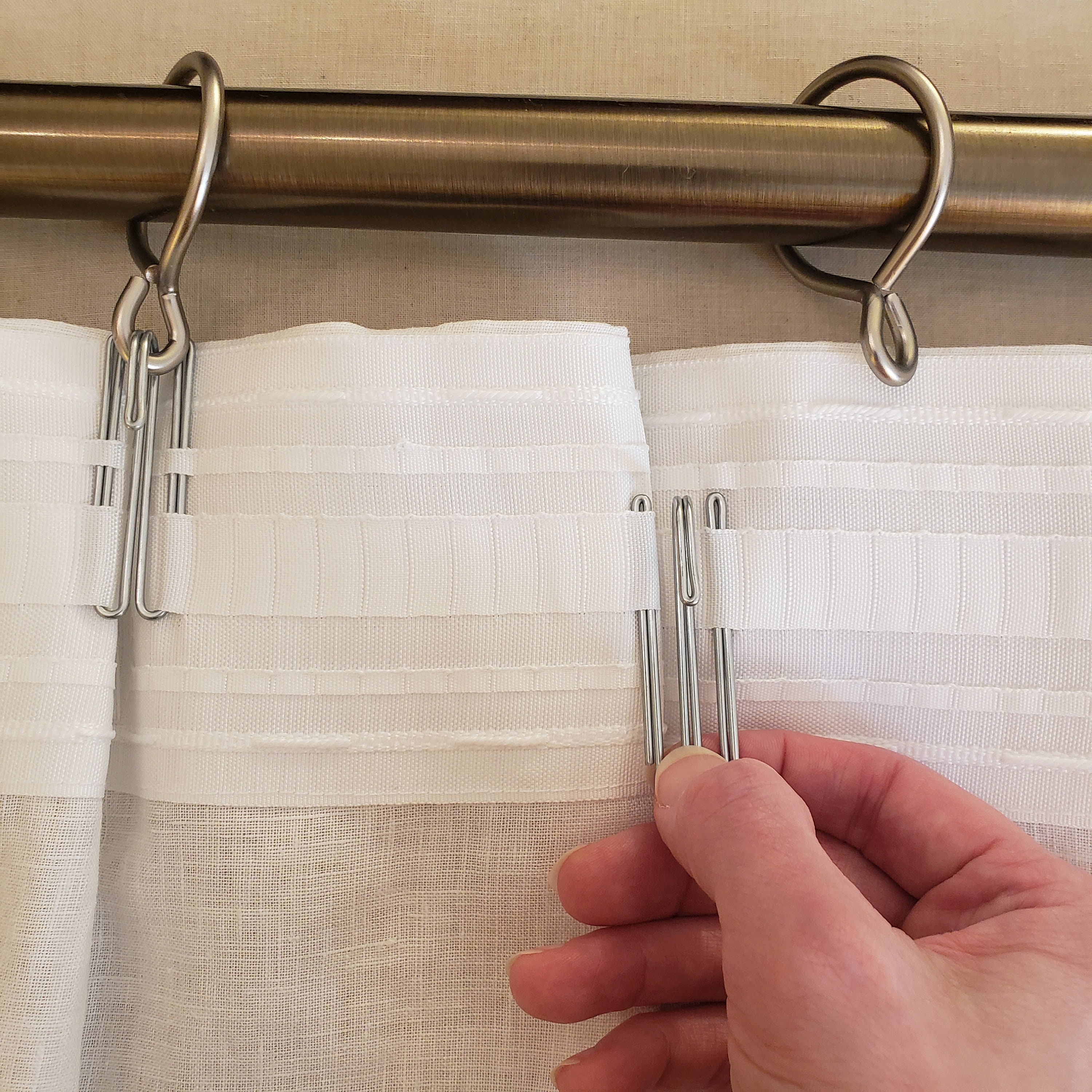 Ganchos de metal para cortinas de zinc para cortinas de pliegues de lápiz