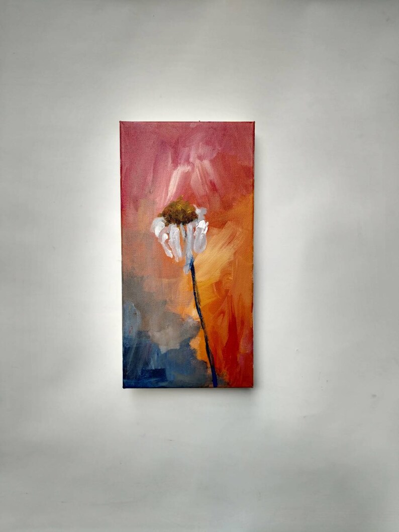 Daisy Fading is an Original Acrylic Painting on Canvas by JLF. Etsy
