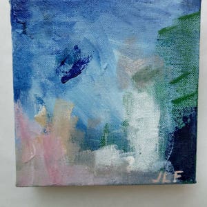 A Small Abstract acrylic painting on canvas by JLF.