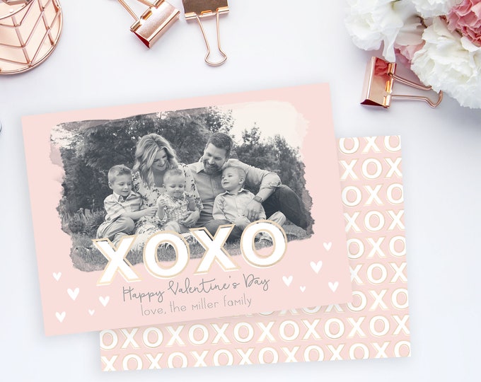 XOXO Valentine's Day Card Template