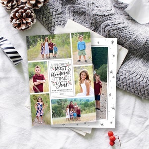 Sjabloon voor kerstkaarten | Kerstkaarten sjabloon 5x7 | Kerstkaart met foto | Bewerkbare kerstkaart | Direct downloaden | Photoshoppen