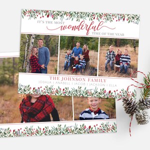 Kerstkaartsjabloon - mooiste tijd van het jaar - Kerstsjabloon voor Photoshop - fotograafsjabloon - digitaal ontwerp