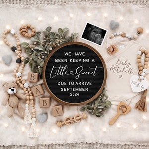 Customizable Pregnancy Announcement Template: Baby Reveal (Digital)