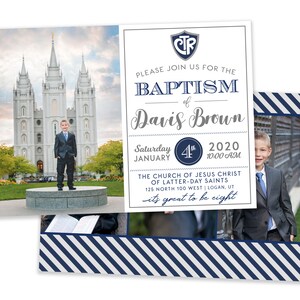 LDS Baptism Invitation Boy | Baptism Invitation | LDS Baptism Invitation | Boy Baptism Invitations Digital | Baptism Announcement