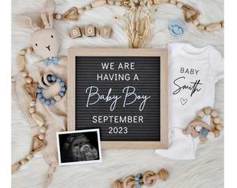Boy Baby Announcement: Social Media Reveal (Digital Download)