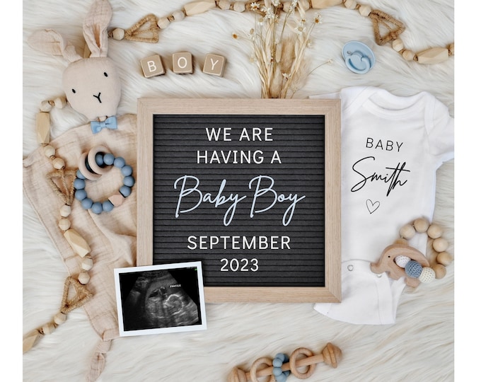Digital Pregnancy Announcement - Its a Boy Baby Reveal - Boy Baby Announcement - Digital Download - Instant Download
