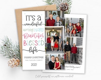 Funny Family Photo Christmas Card Template (Corjl)
