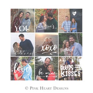 Gold Valentine's Day Word Art Overlays (Digital Download) image 2