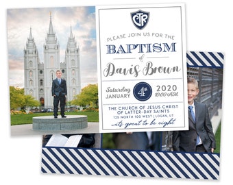 LDS Baptism Invitation Boy | Baptism Invitation | LDS Baptism Invitation | Boy Baptism Invitations Digital | Baptism Announcement