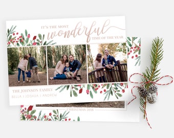 christmas card template etsy