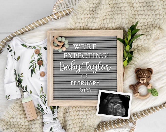 Pregnancy Announcement - Baby Announcement - Digital Pregnancy Announcement - Gender Neutral Baby Announcement - Digital Download - Instant